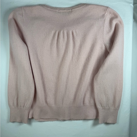 Boden Women’s Pale Pink Cashmere Cropped Cardigan Sweater sz 6/4 XS - Picture 3 of 7